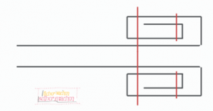 Zeichnung für Saum in Seitennaht für Bettdecke nähen